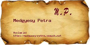 Medgyesy Petra névjegykártya